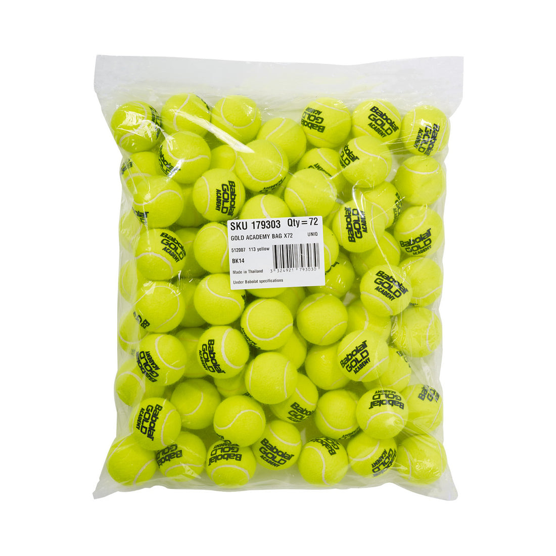 Babolat Gold Academy 72 Tennis Ball Pack