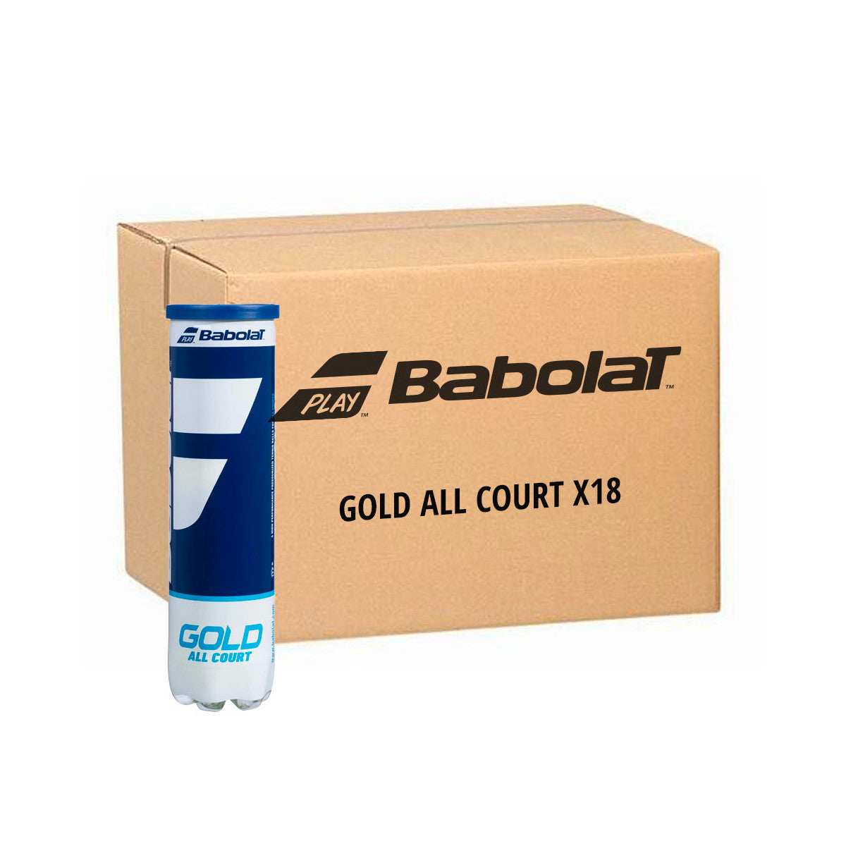 Babolat Gold All Court Tennis Balls - Carton of 18 Tubes (4 Balls Each)