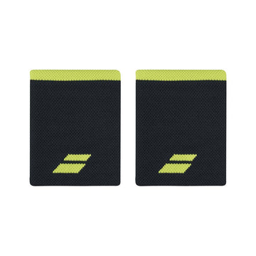 Babolat Jumbo Logo Black / Yellow Wristbands x 2
