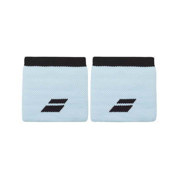 Babolat Logo Light blue / Black Wristbands x 2