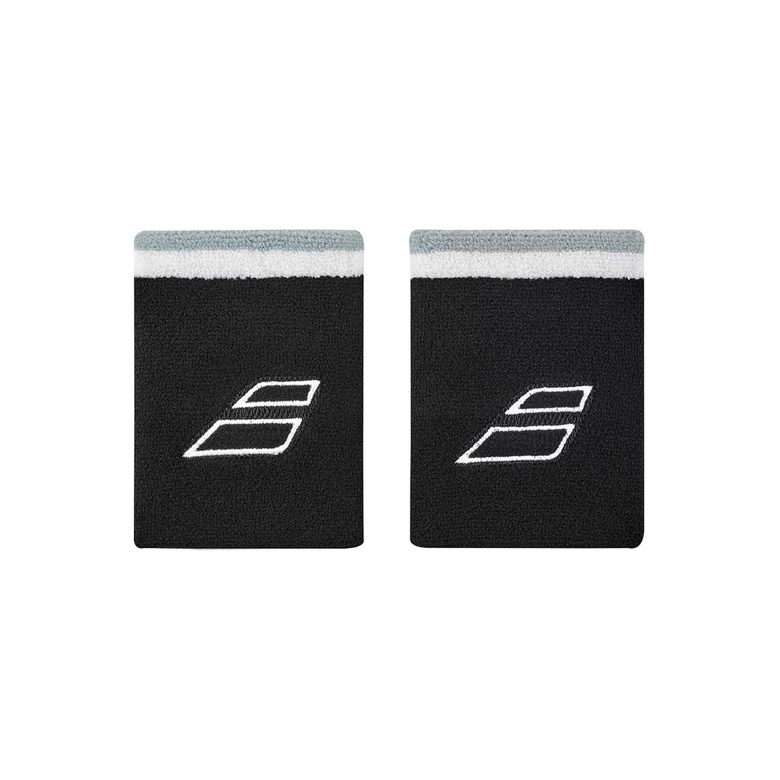 Babolat Terry Jumbo White / Black Wristbands x 2