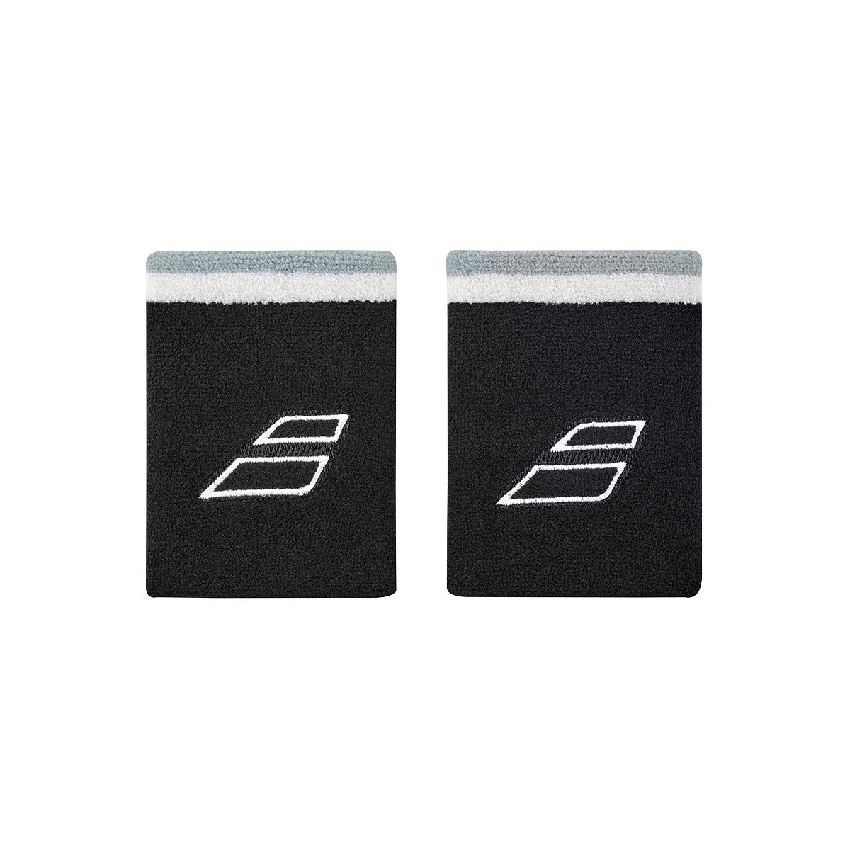 Babolat Terry Jumbo White / Black Wristbands x 2