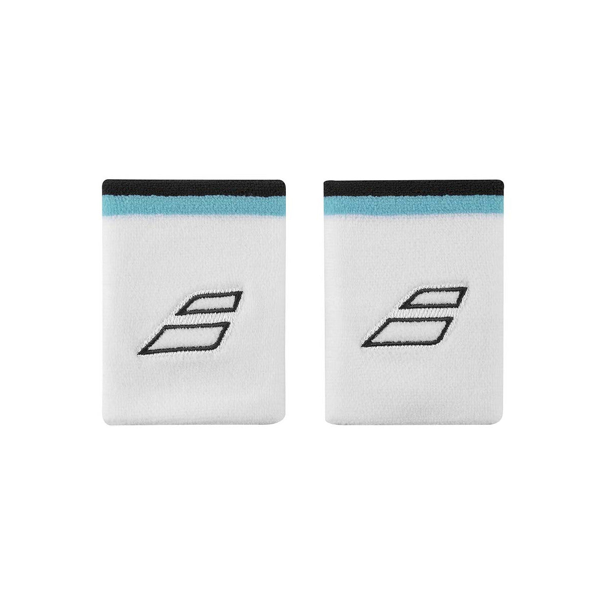Babolat Terry Jumbo White / Blue Wristbands x 2