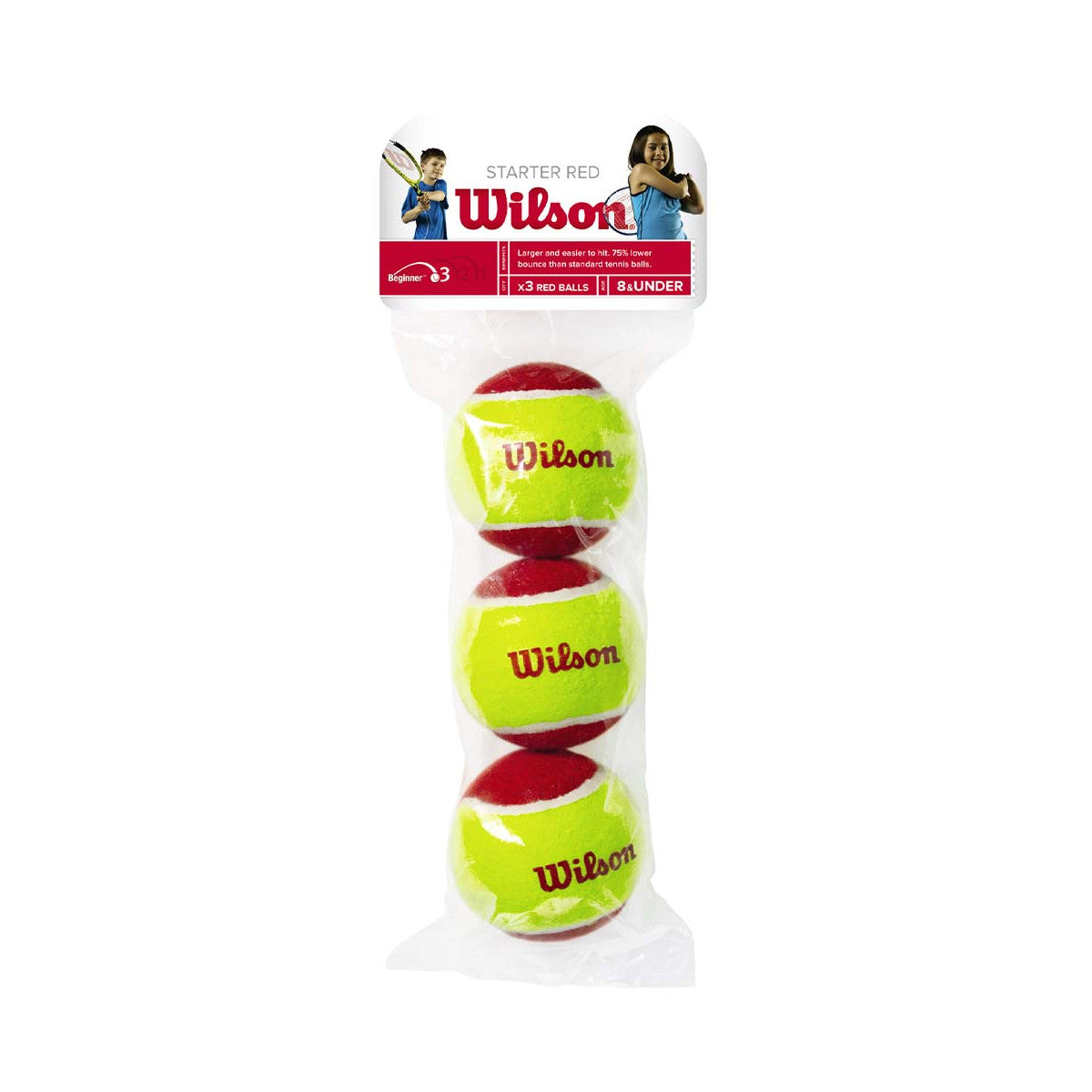 Bag of 3 Wilson Starter Stage 3 red Balls