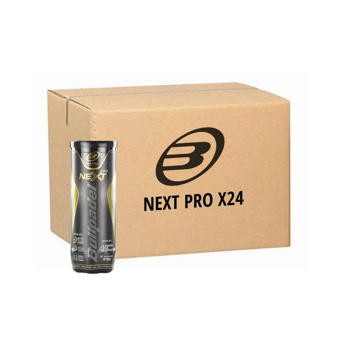 Box 24 cans of 3 Bullpadel Next Pro balls