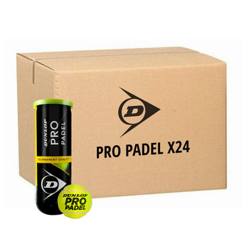 Box 24 cans of 3 Dunlop Pro Padel balls
