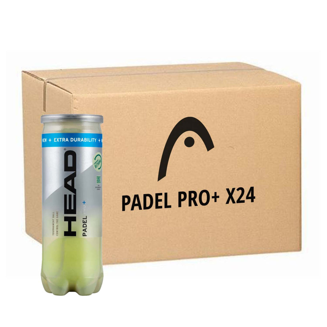 Box 24 cans of 3 Head Padel Pro+ balls