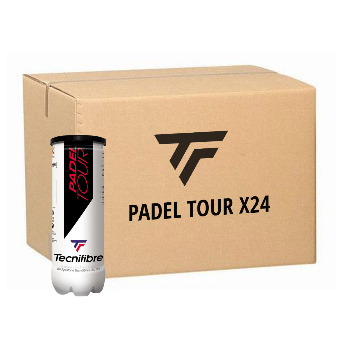 Box 24 cans of 3 Tecnifibre Padel Tour balls