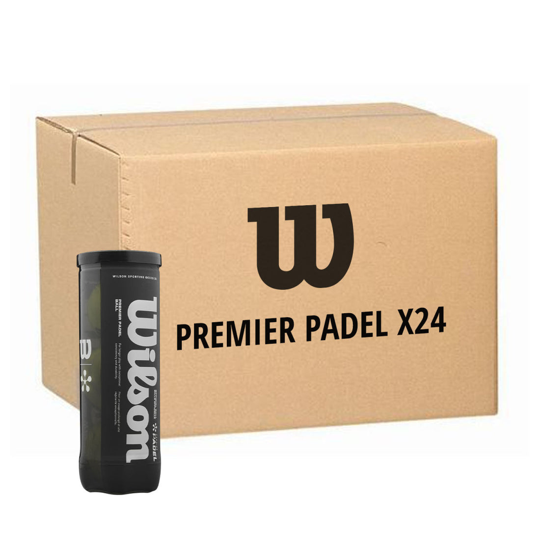 Box 24 cans of 3 Wilson Premier Padel balls