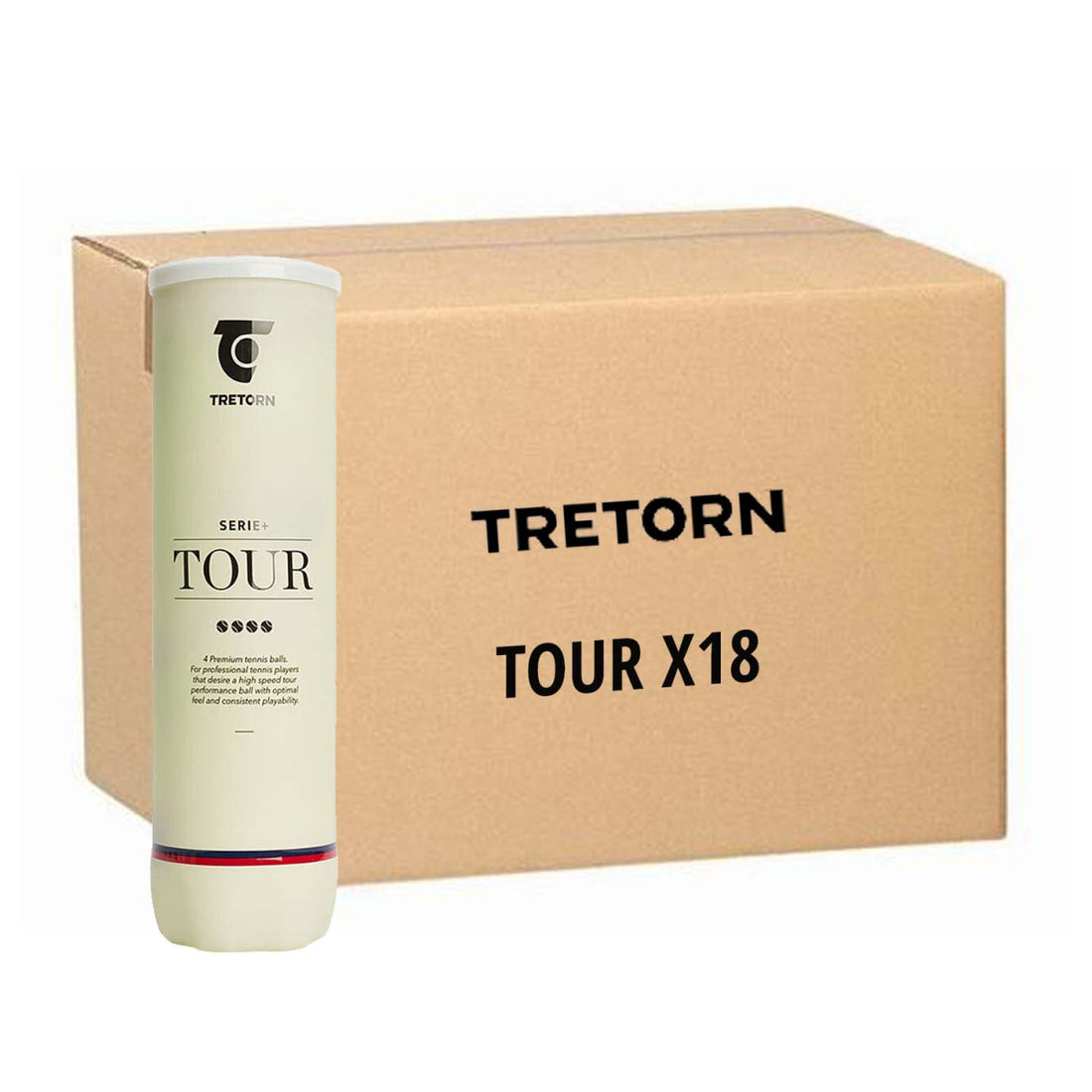 Box of 18 tubes of 4 Tretorn Serie+ Tour Balls