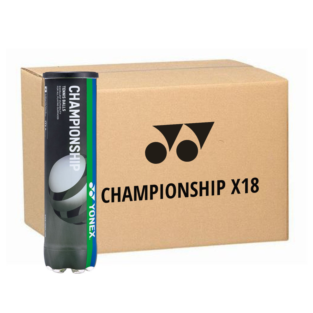 Box of 18 tubes of 4 Yonex Championship Balls