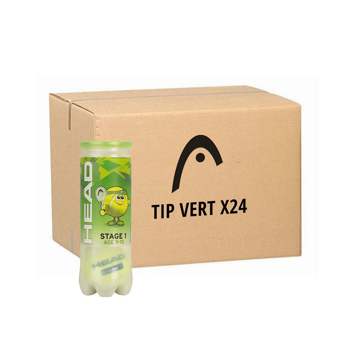 Box of 24 tubes of 3 Head TIP Green Balls