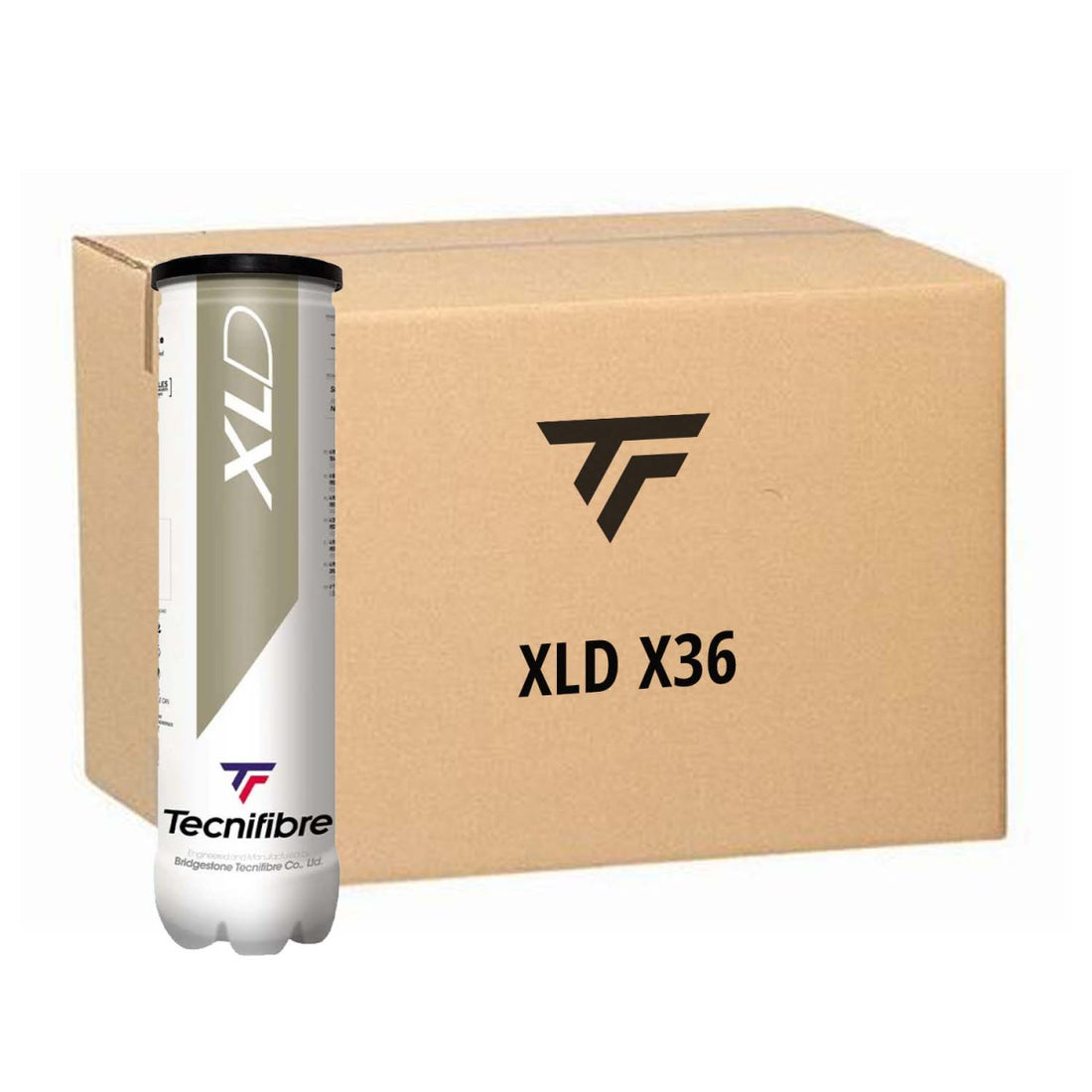 Box of 36 tubes of 4 Tecnifibre XLD tennis Balls