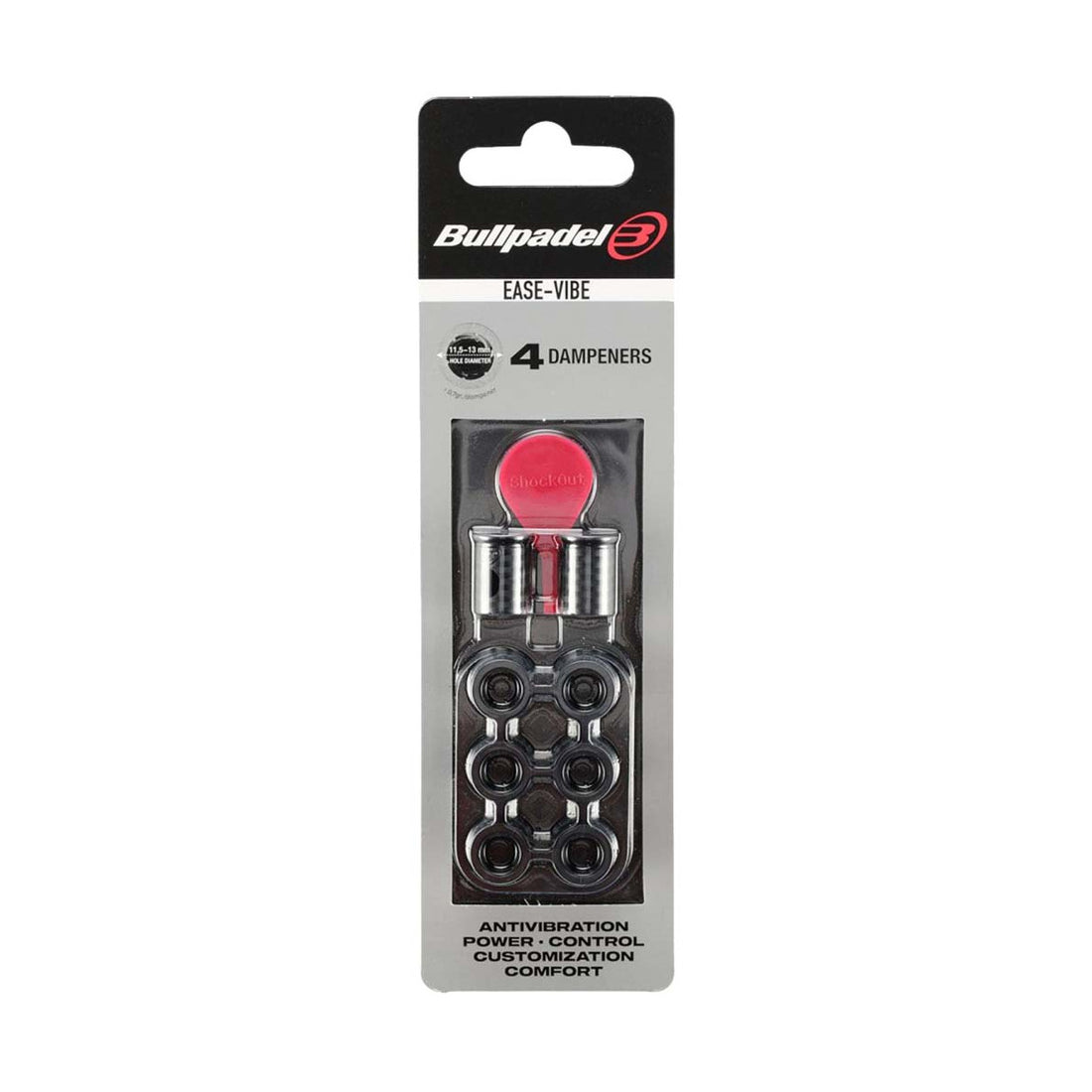 Bullpadel Ease Vibe Dampeners x4 Black