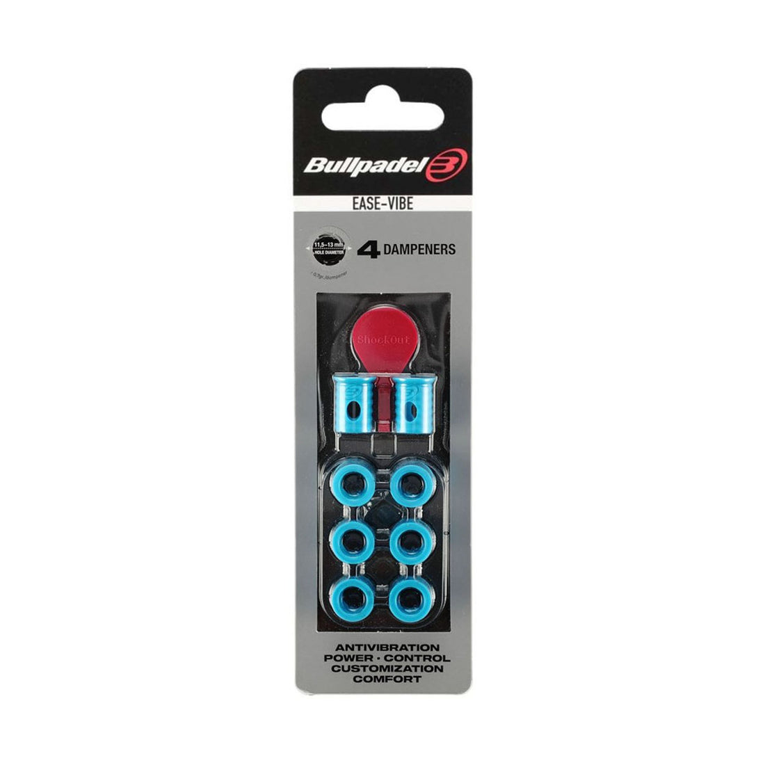 Bullpadel Ease Vibe Dampeners x4 Blue