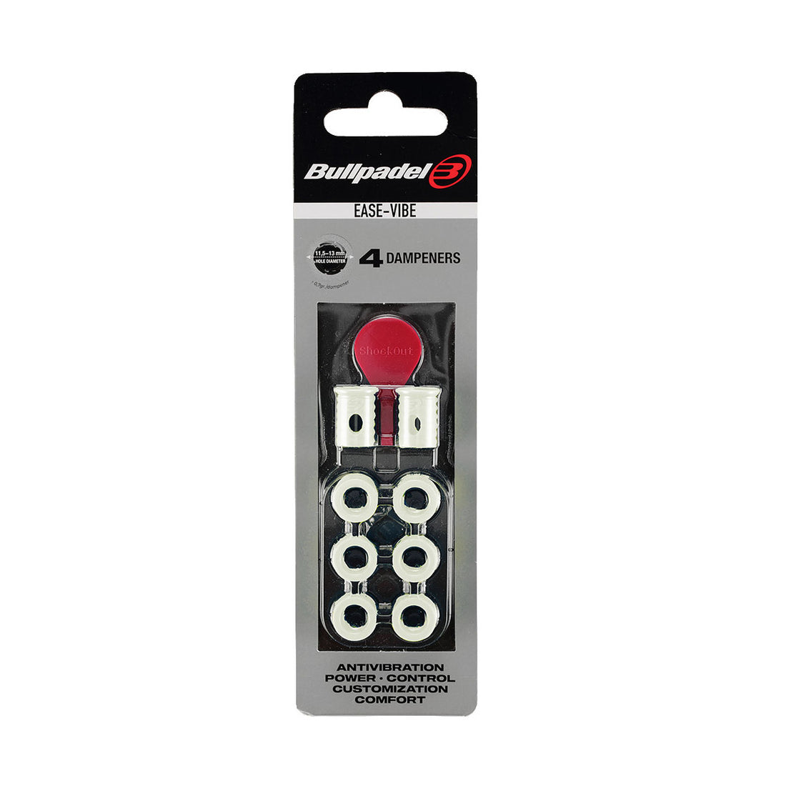 Bullpadel Ease Vibe Dampeners x4 White