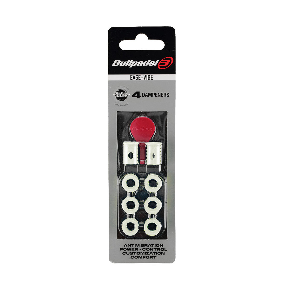 Bullpadel Ease Vibe Dampeners x4 White