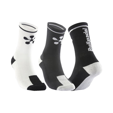 Bullpadel Premier Padel Socks Black/Grey & White/Black (2 pairs)