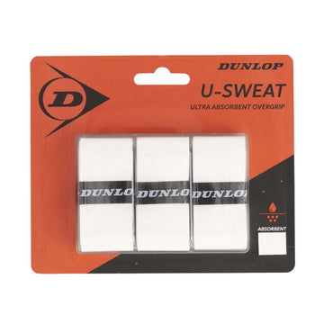 Dunlop U-Sweat White Overgrips x 3