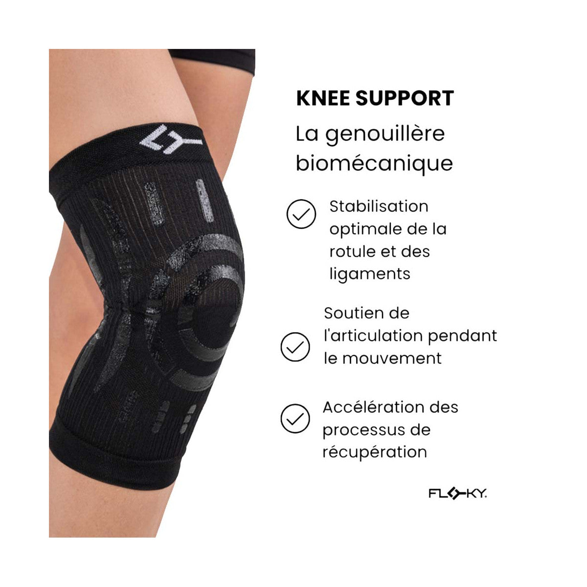 Floky Knee Support Left Black – 4