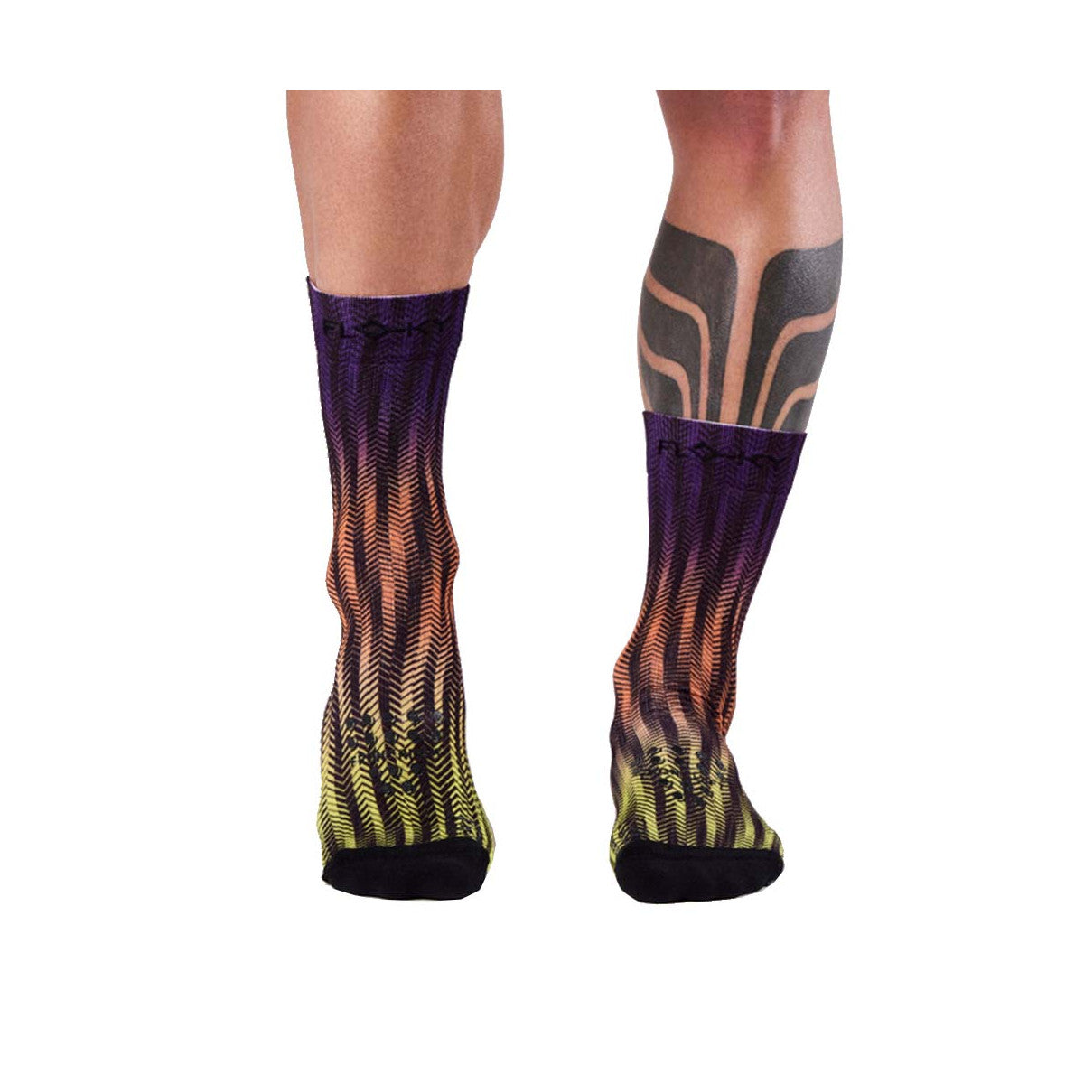 Floky S-MASH 3D FANTASY Delhi Purple / Yellow Compression Socks – 5