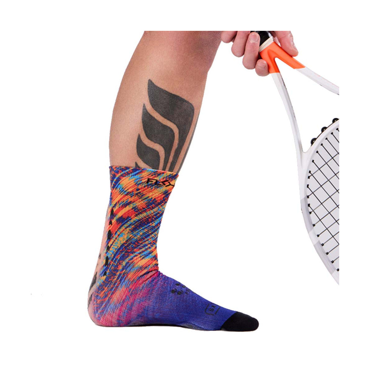 Floky S-MASH 3D FANTASY Rio Blue / Orange Compression Socks – 6