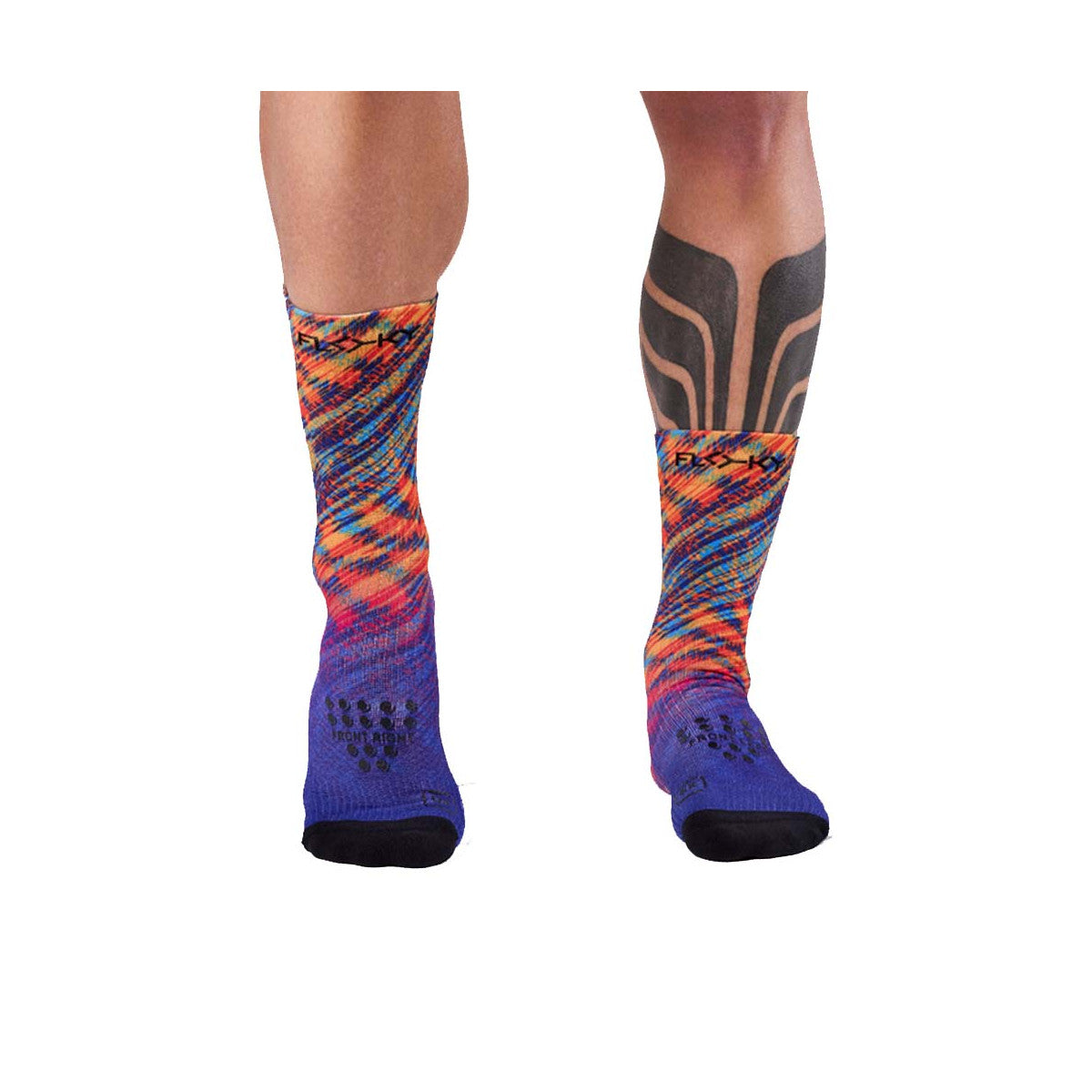 Floky S-MASH 3D FANTASY Rio Blue / Orange Compression Socks – 5