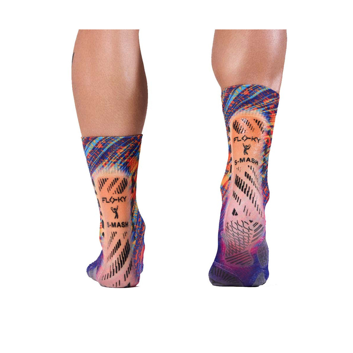 Floky S-MASH 3D FANTASY Rio Blue / Orange Compression Socks – 7