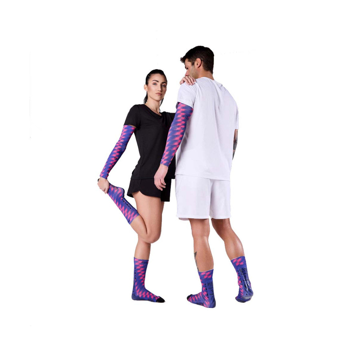 Floky S-MASH 3D FANTASY Tokyo Blue / Pink Compression Socks – 4