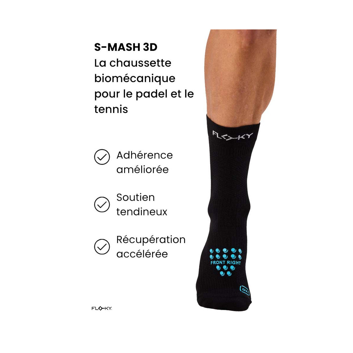 Floky S-MASH 3D White Compression Socks – 4