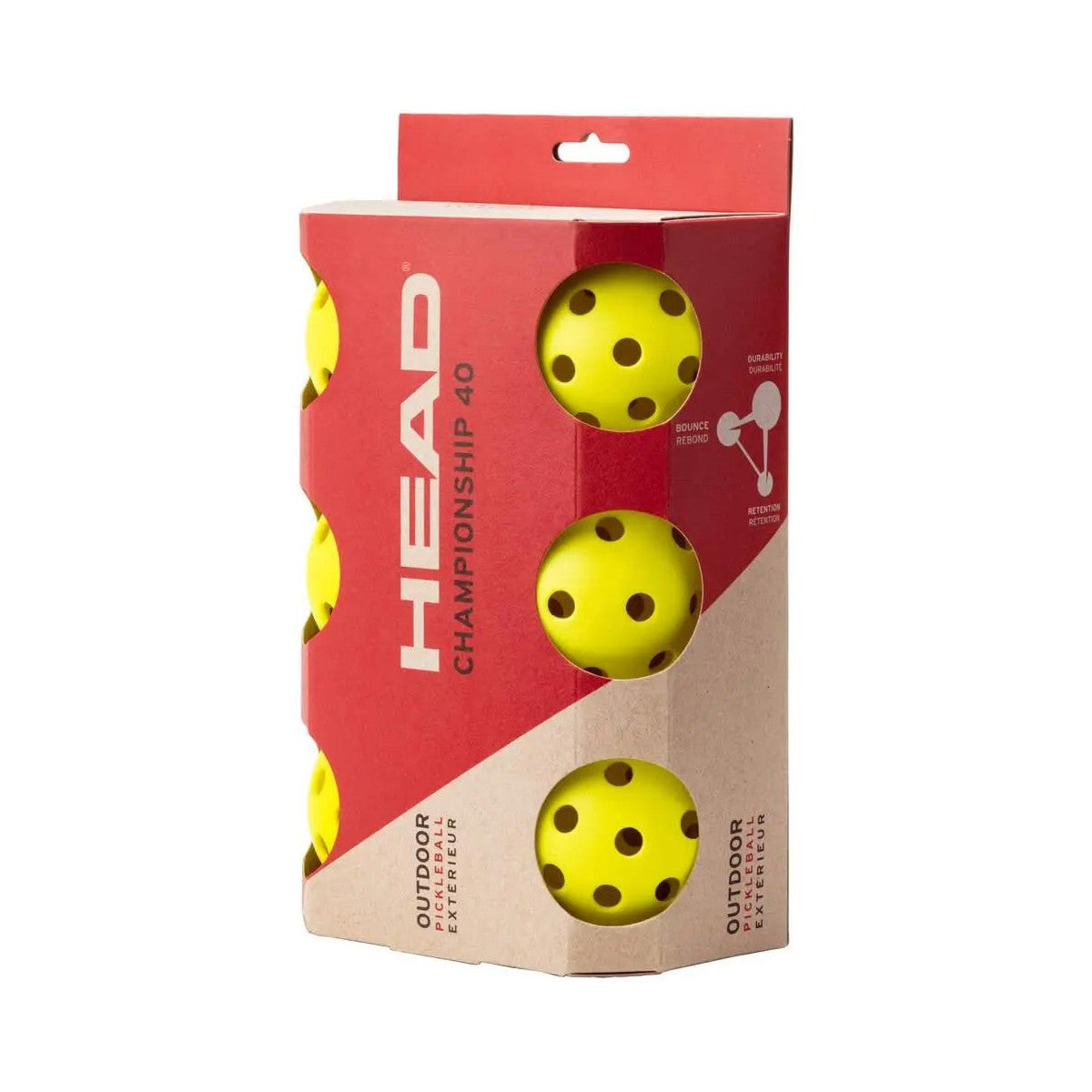 HEAD Championship 40 Pickleball Balls x6