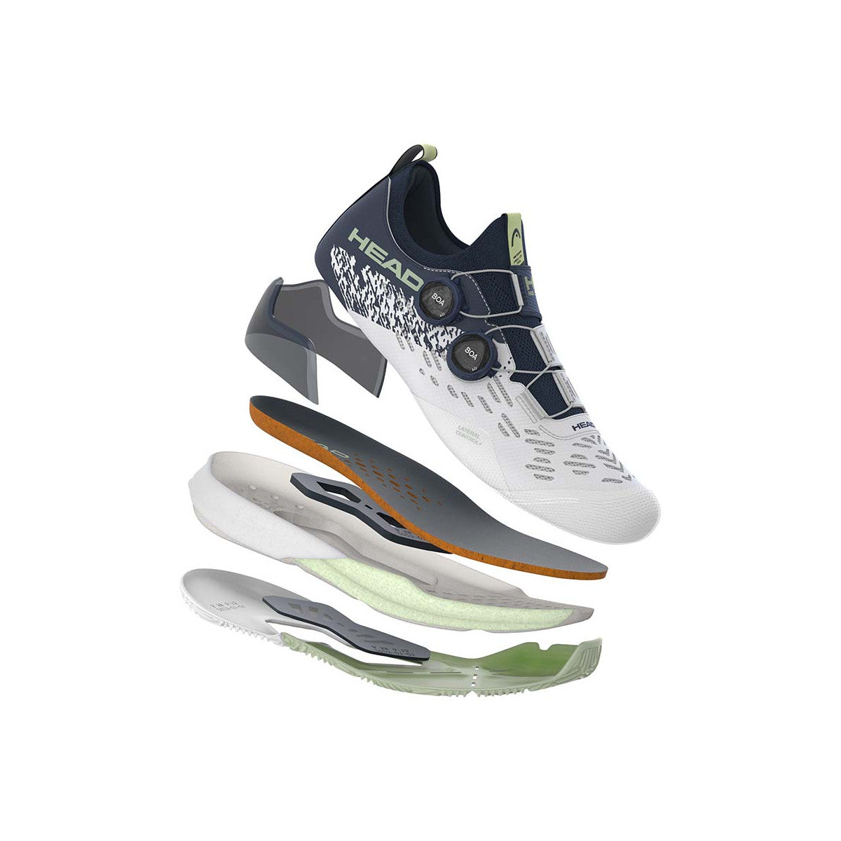 HEAD Motion Pro 1.5 BOA Padel White / Navy Blue shoes – 2