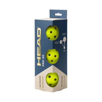 HEAD Pro 40 Pickleball Balls x3