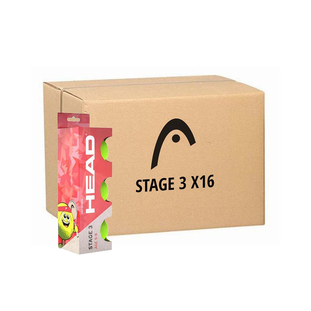 HEAD Stage 3 Red Tennis Balls - Case of 16 x 3-Ball Boxes