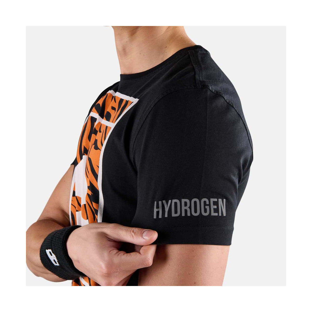 Hydrogen Tennis Court Black / Orange T-shirt – 5