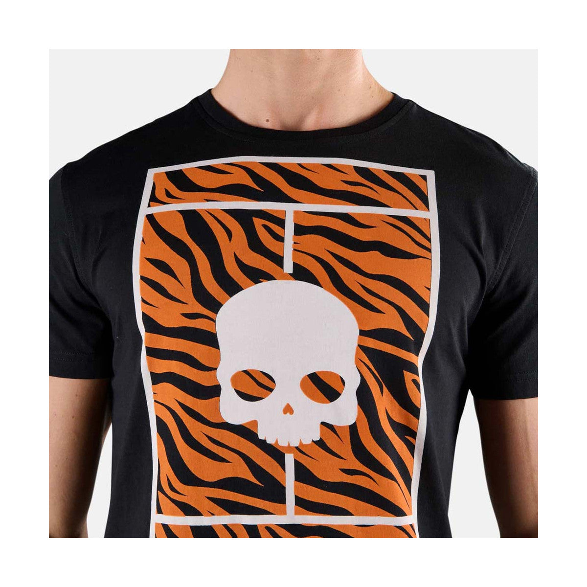 Hydrogen Tennis Court Black / Orange T-shirt – 4