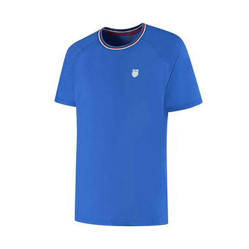 K-Swiss Hypercourt Melange Crew T-Shirt Blue