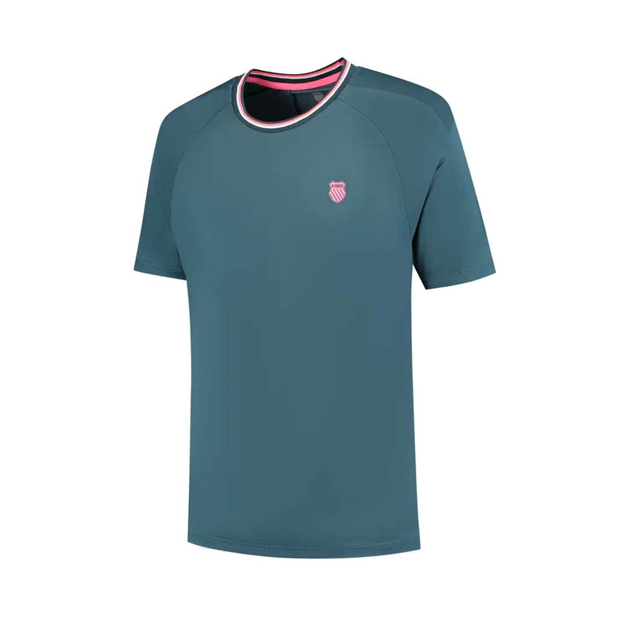 K-Swiss Hypercourt Mesh Crew T-Shirt Petrol Blue