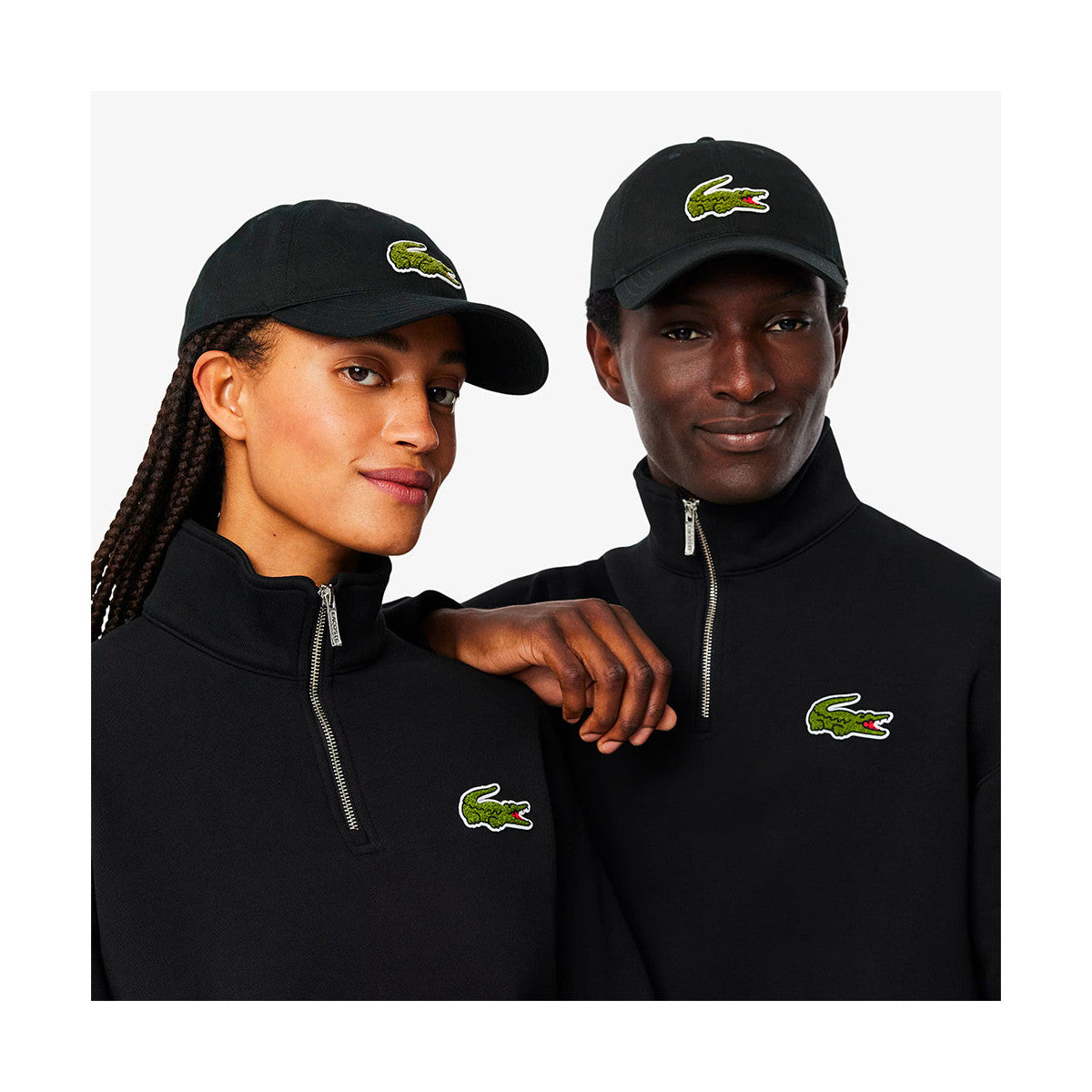 Lacoste Black Cotton Twill Cap – 4