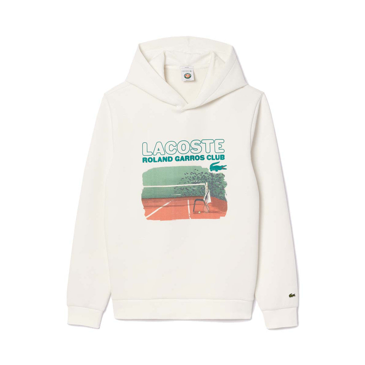 Lacoste Roland Garros Club White Hoodie