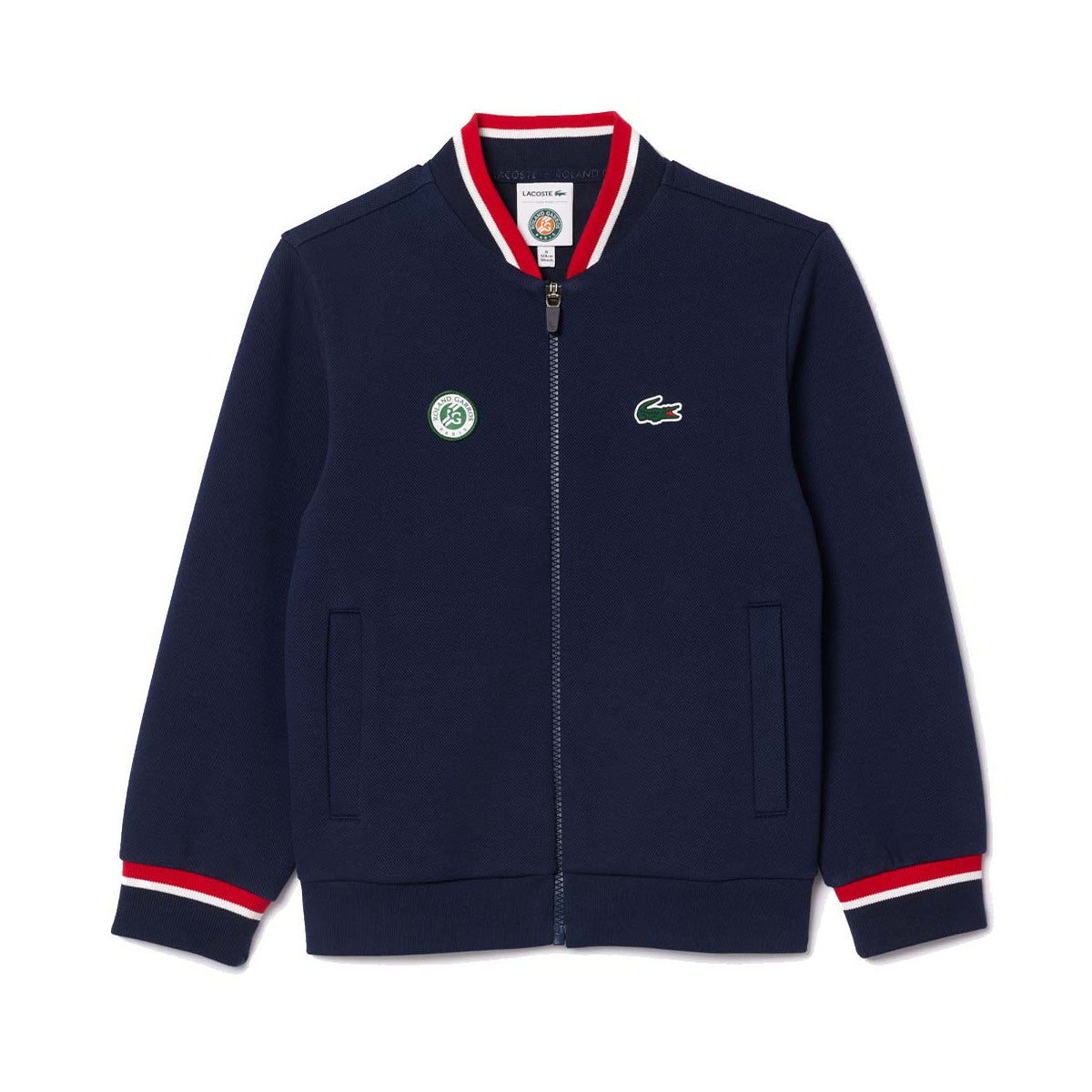 Lacoste Roland Garros Junior Navy Blue Zip-Up Jacket