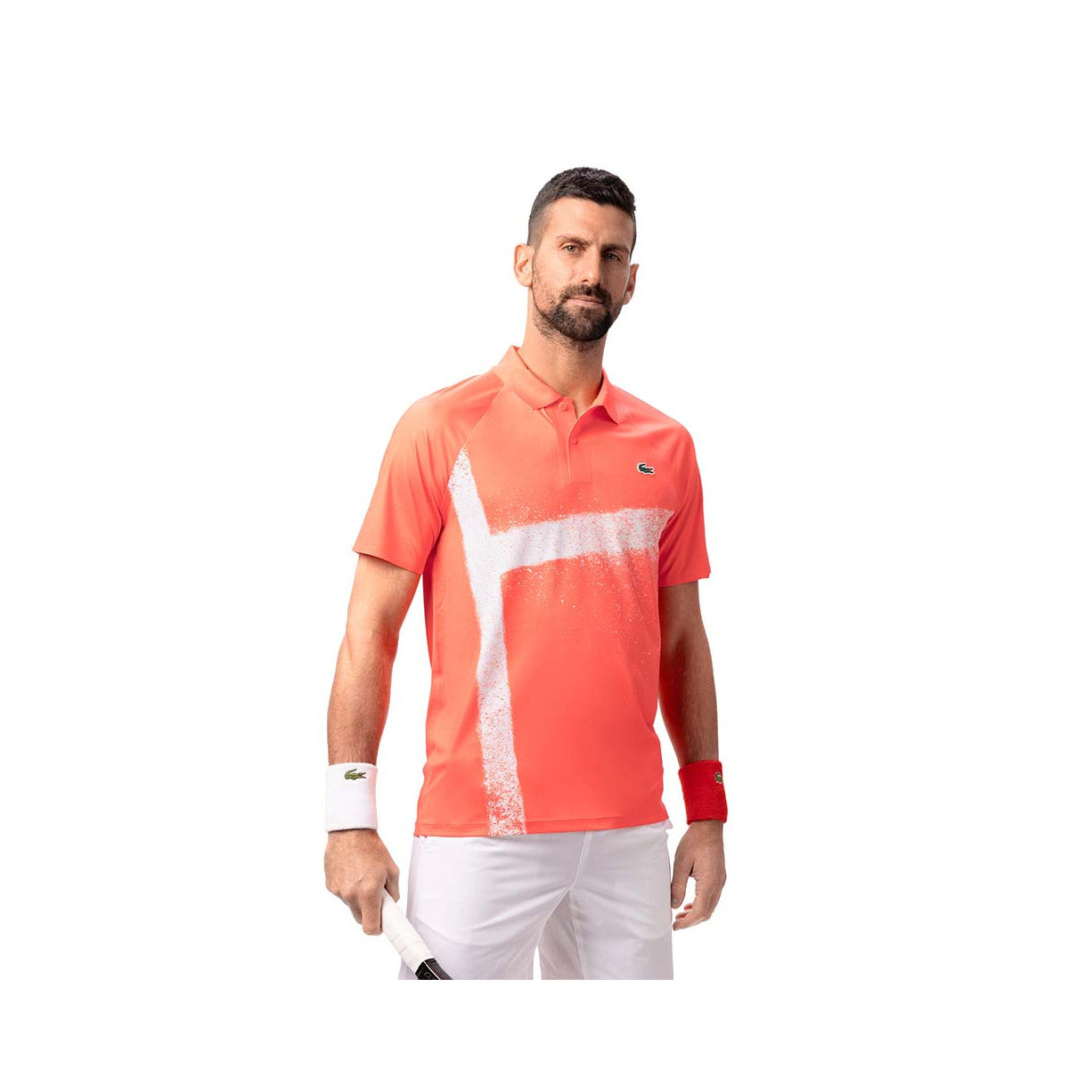 Lacoste Tennis Novak Djokovic Player Polo Shirt Red / White – 3