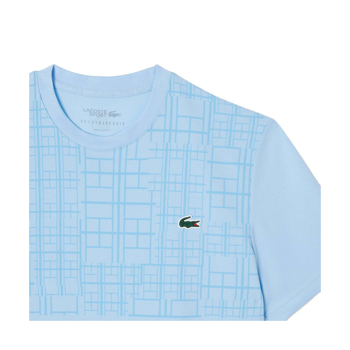Lacoste Tennis Novak Djokovic Ultra Dry Printed Light blue T-shirt – 6