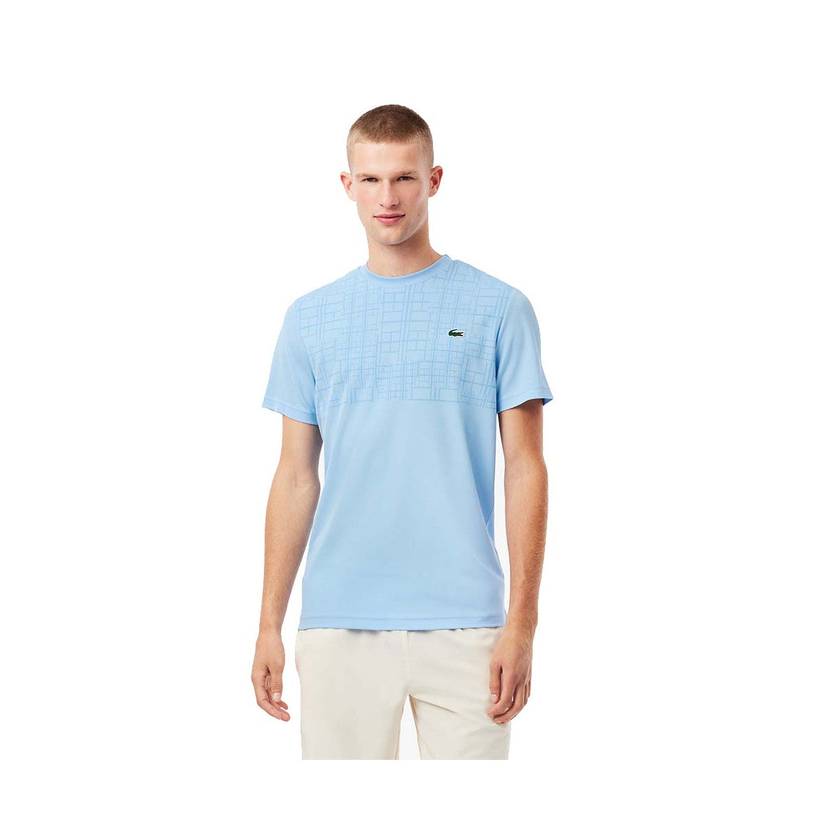 Lacoste Tennis Novak Djokovic Ultra Dry Printed Light blue T-shirt – 2