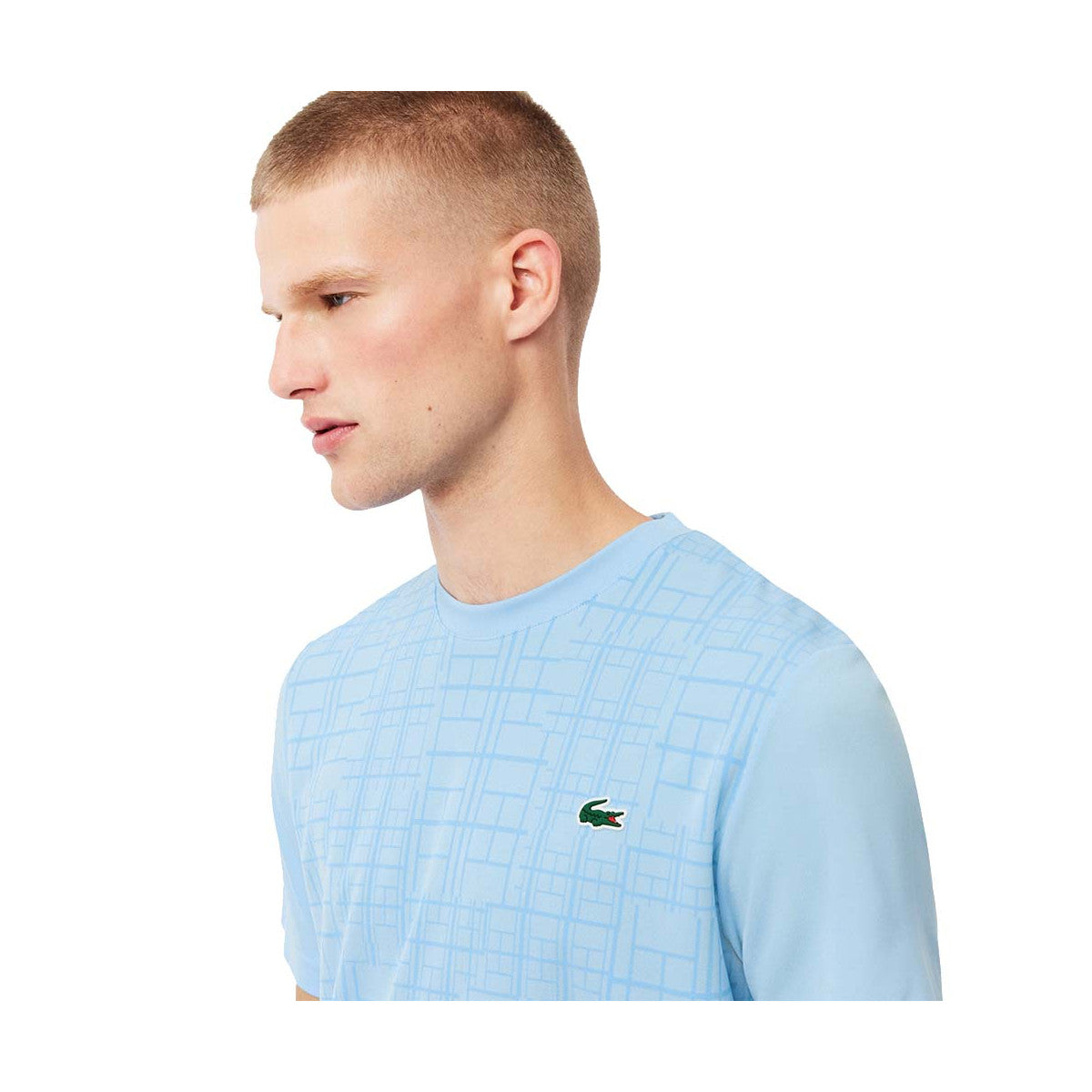 Lacoste Tennis Novak Djokovic Ultra Dry Printed Light blue T-shirt – 3