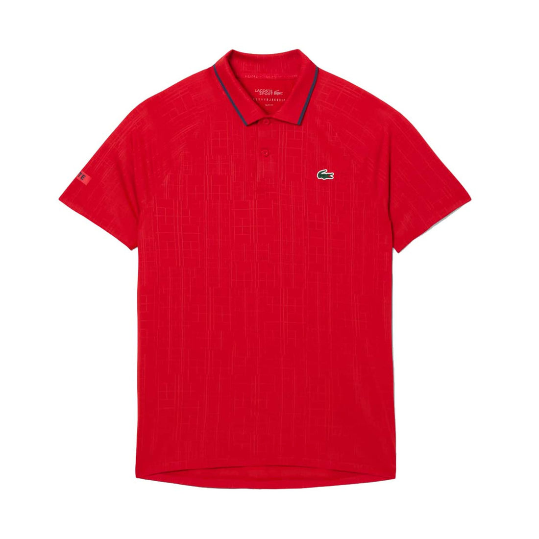 Lacoste Tennis Polo Novak Djokovic On Court Red