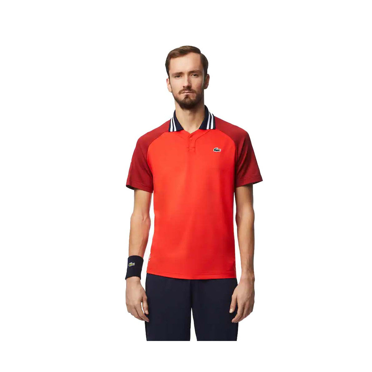 Lacoste Tennis x Daniil Medvedev Red / Burgundy polo – 2