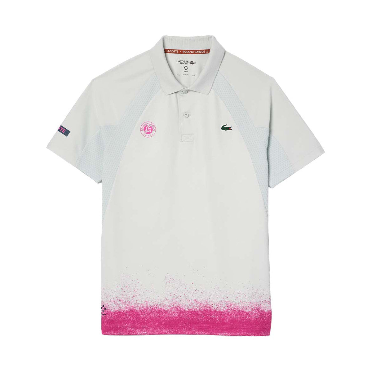 Lacoste Tennis x Daniil Medvedev Roland Garros White / Pink polo
