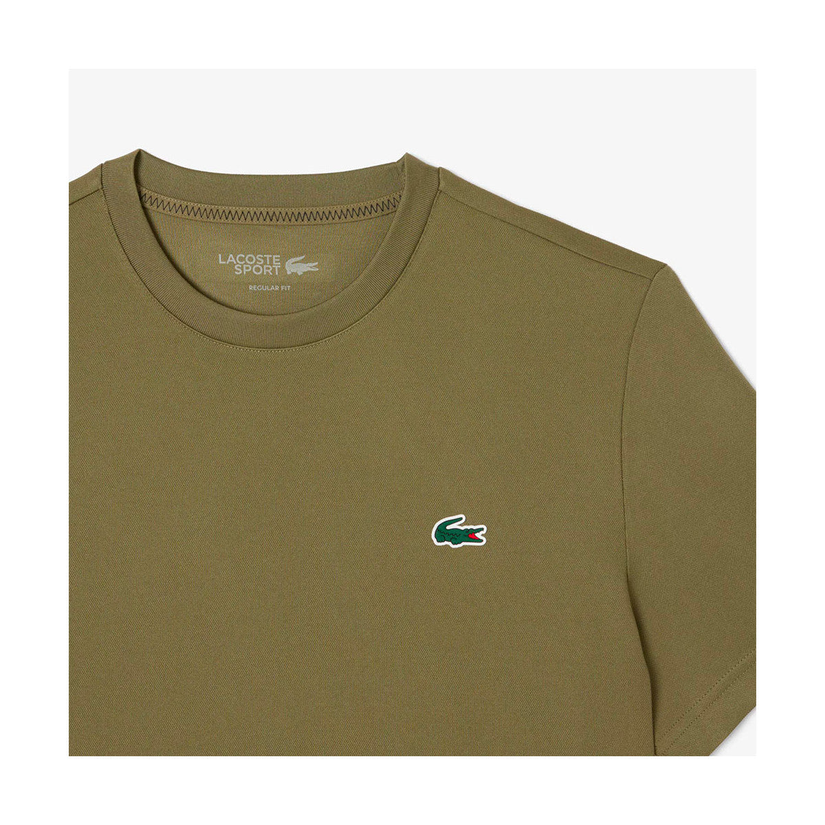 Lacoste Ultra Dry Printed Khaki T-shirt – 2