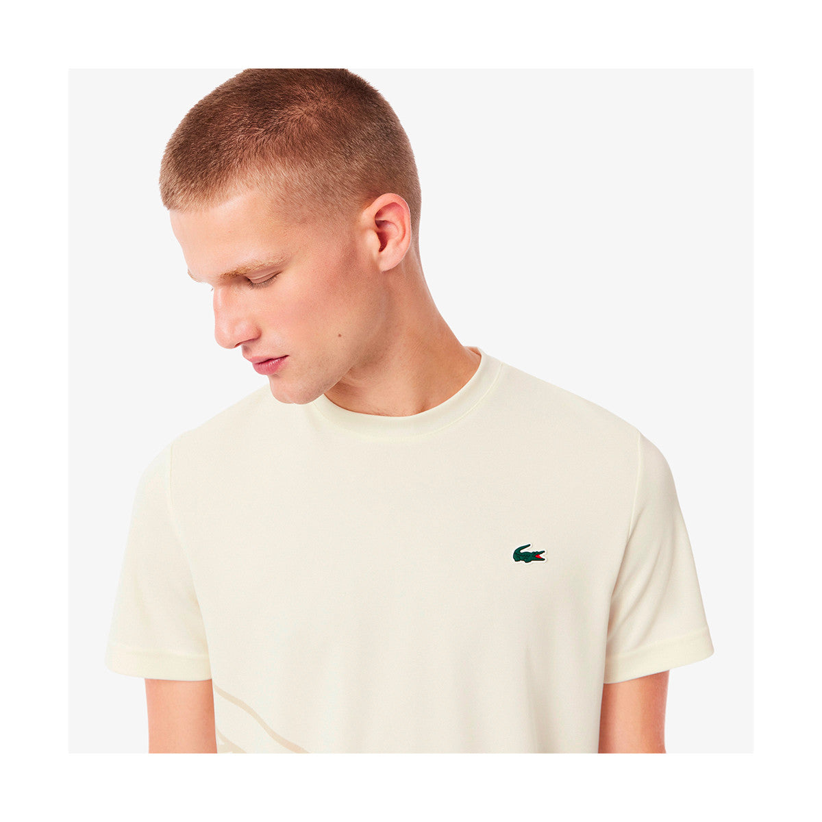 Lacoste Ultra Dry Printed White Ecru T-shirt – 6